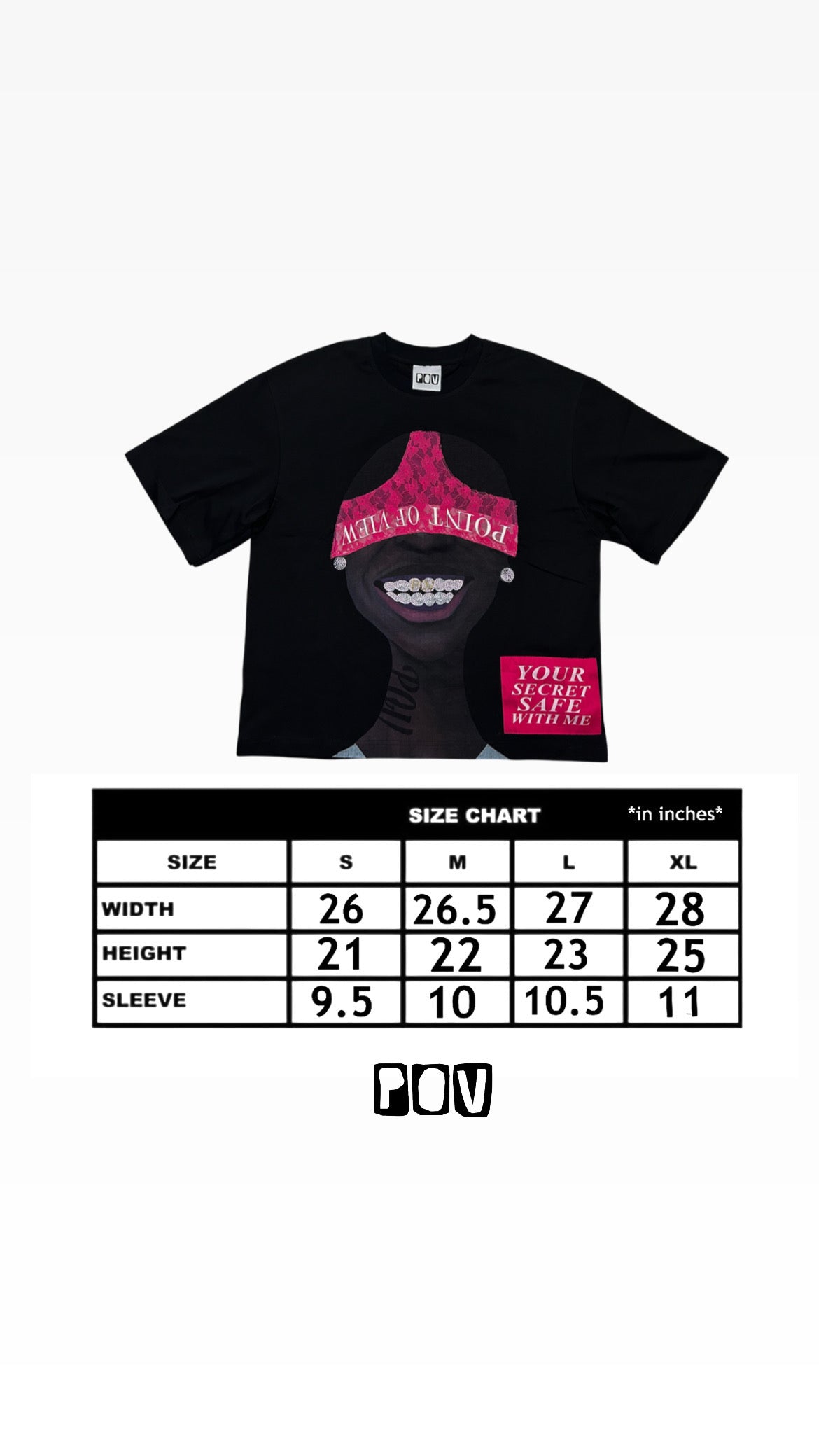 Pink/Black Secret Safe Tee