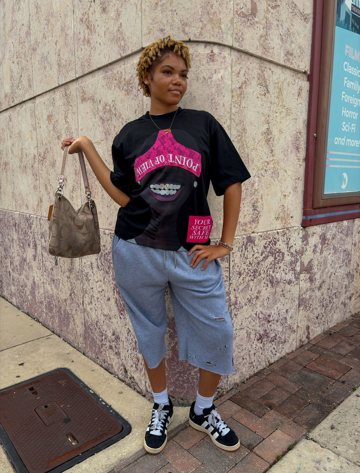 Pink/Black Secret Safe Tee